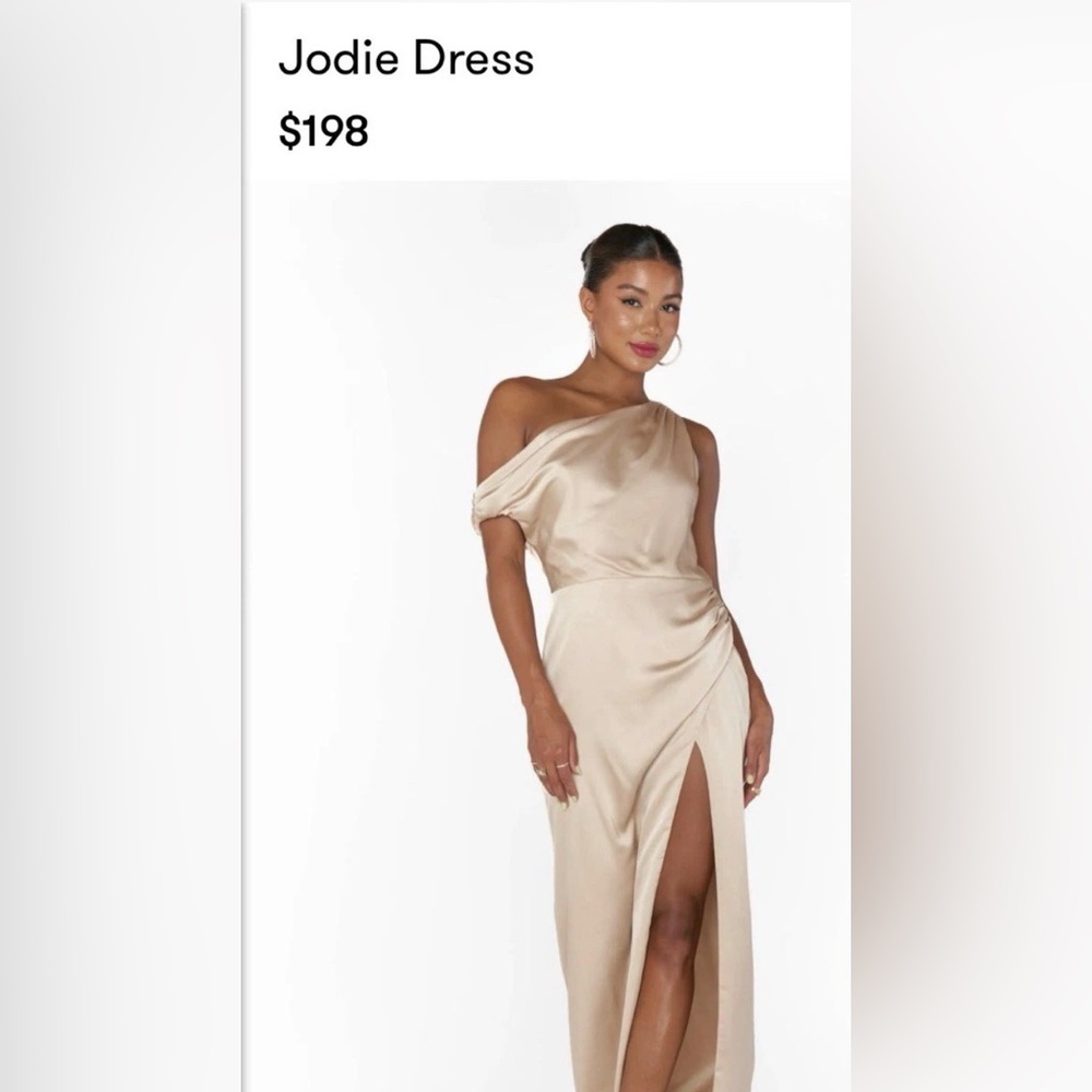 Show Me Your MuMu Jodie One-Shoulder Maxi Dress in Champagne S